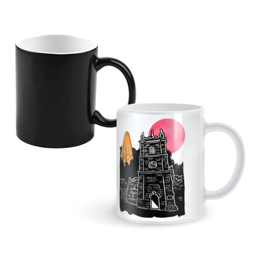 

Church ghostCoffee Mugs And Mug Creative Color Change Tea Cup Ceramic Milk Cups Novelty Gifts