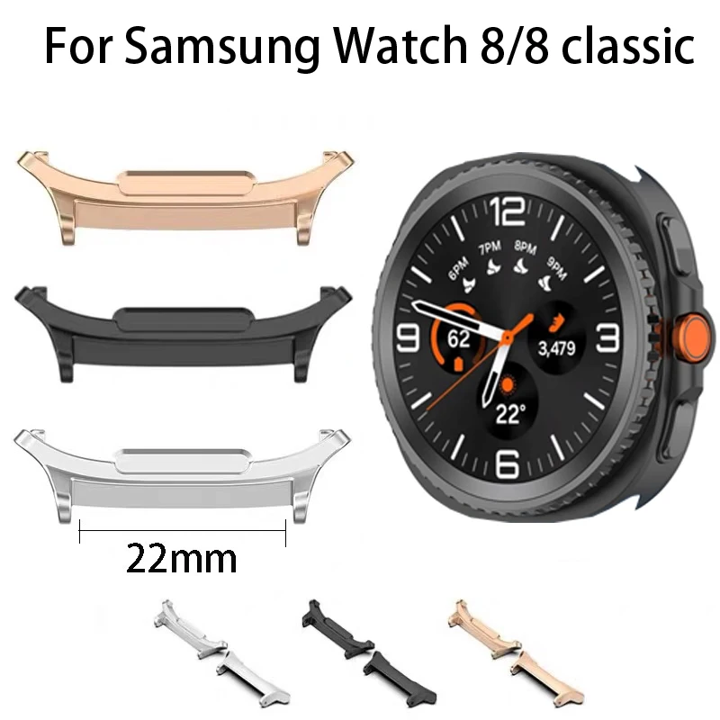 Connettore in acciaio inossidabile da 2 pezzi per Samsung Galaxy Watch 8 Adattatore per cinturino classico Galaxy Watch 8 40mm 44mm 22mm Larghezza cinturino