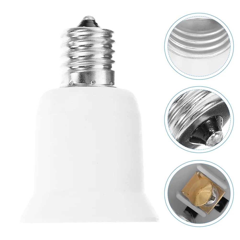 4 Pcs E17 to E26 E27 Light Bulb Adapter Socket Converter Safe PBT Material High Thread Matching Anti Aging Temperature for Table