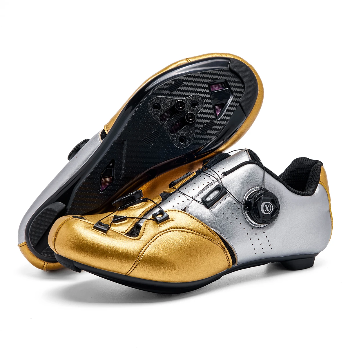 

Золотая обувь для шоссейного велосипеда, мужские и женские велосипедные кроссовки, дышащая профессиональная мужская обувь для шоссейного велосипеда, уличная нескользящая велосипедная обувь