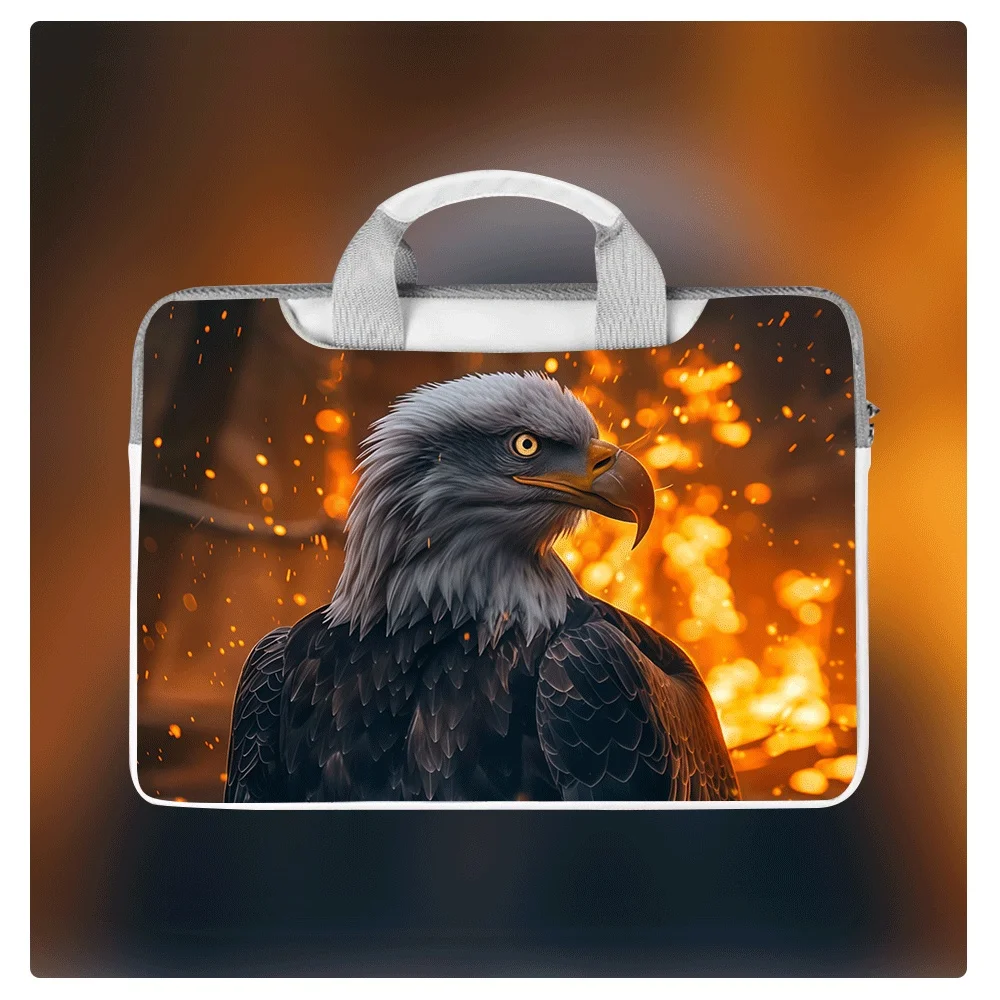 

Модная сумка через плечо для ноутбука Fashion Eagle, 12-15,6 дюймов, из полиуретана, водонепроницаемая, ударопрочная, с плюшевой подкладкой, на молнии, подходит для Apple, Dell, ASUS, Huawei