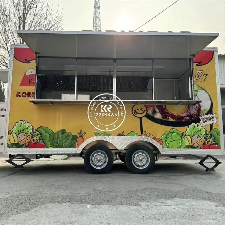 Mobiler Imbisswagen, Straße, mobile Küche, Eis, Kaffee, Kiosk, Catering, Wagen, Konzession, Imbissanhänger, komplett ausgestattet