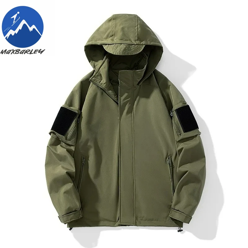 Maxbarley New Men Jacket 2025 Fashionable Outdoor Camping Windproof Coat Casual Daily Wear Comfortable Stylish Leisure Outerwear