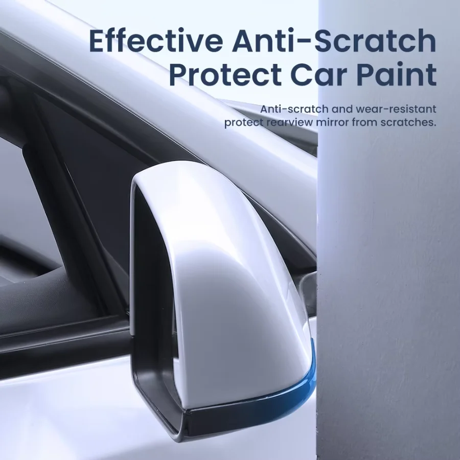 For Tesla Model 3 Y Juniper Highland 2020-2025 2026 Rearview Mirror Anti-collision Strips Trim Anti-scratch Sticker Cover