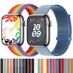 Nylon Loop Braided Strap for Apple Watch Ultra/2/3 10 11 42/46mm 9 8 7 45/41mm Bracelet Wristband for iWatch 6 5 SE 44/40mm Band