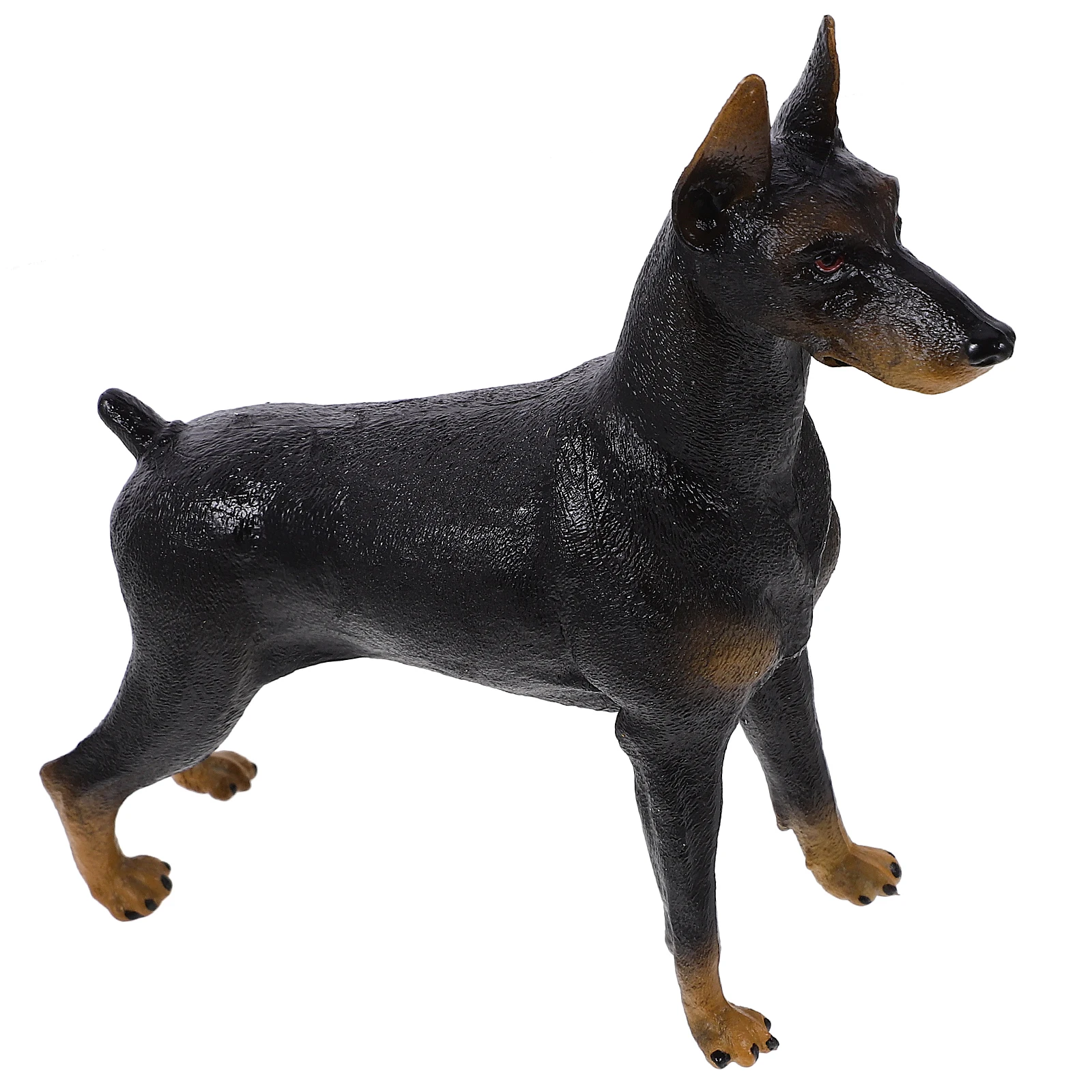 

Simulated Doberman Pinscher Model Dog Figures Pet Ornament Miniature Toy Animal Figurine