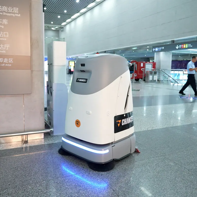 Outdoor Commercial Industrial Intelligent Robotic Sweeper Machine Floor Scrubber Smart Floor Cleaning Machine