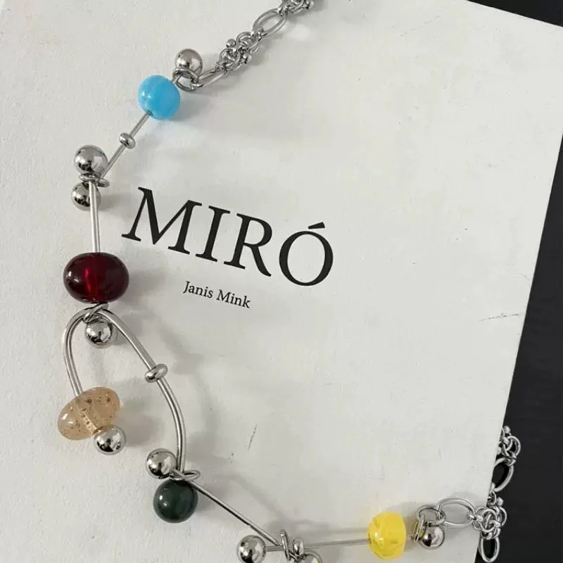 Fashionable And Trendy Colored Handcrafted Necklaces Fresh And Simple Punk Necklaces Jewelry Accessories For Men Women Gathering - view 5
