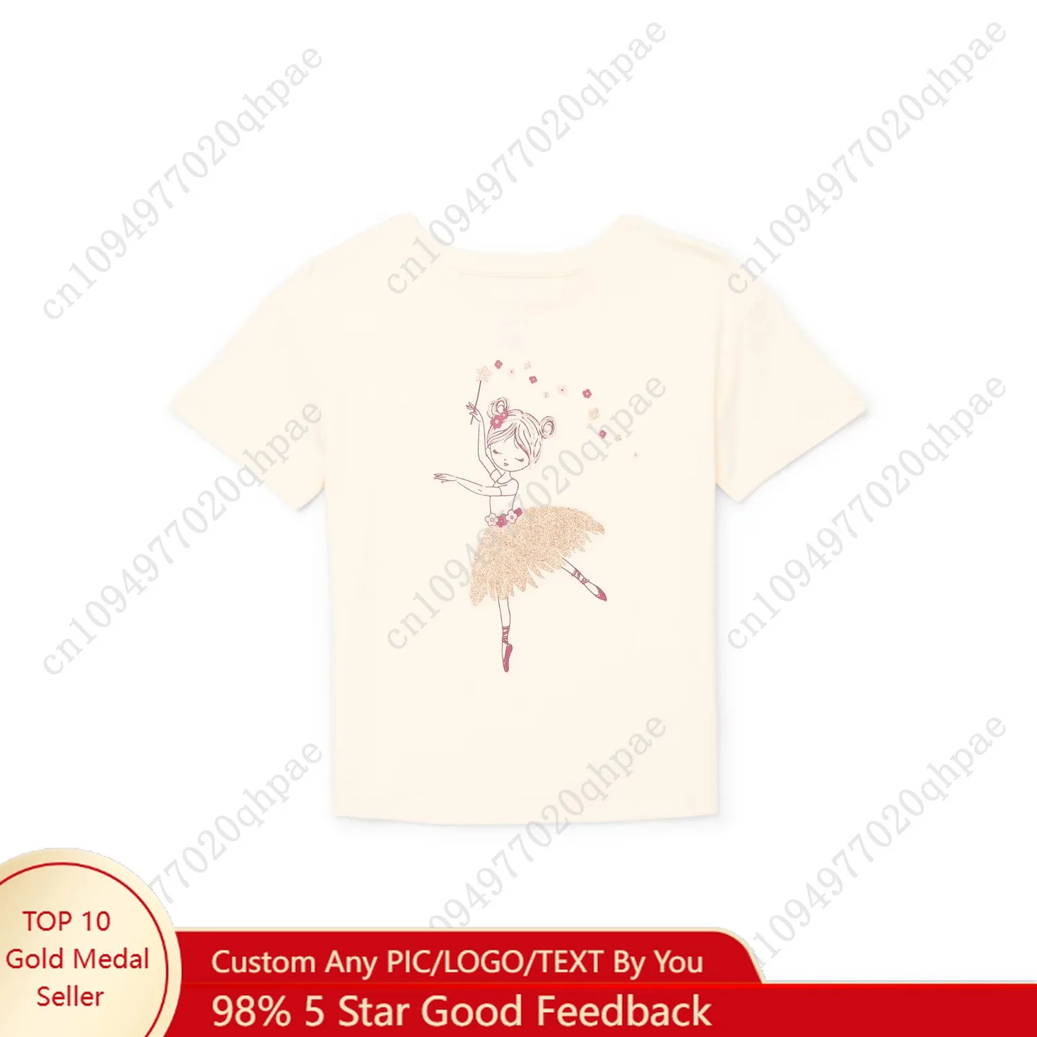 تي شيرت برسومات Wonder Nation Little Girls بأكمام قصيرة، مقاسات 4-10 #1