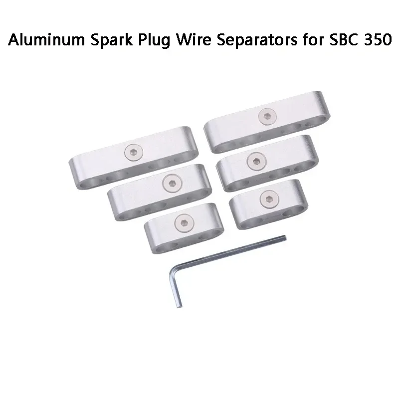 Aluminum Spark Plug Wire Separators for SBC 350 - 7mm, 8mm, 9.5mm - Red, Blue, Black, Silver