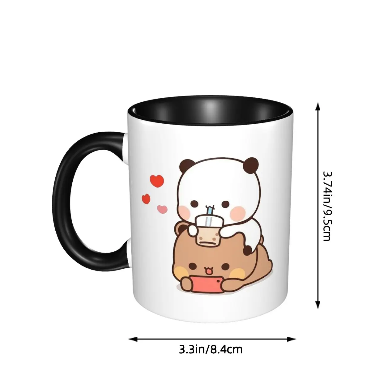 

Воздушная кружка с медведем и пандой Бубу Дуду, забавные керамические кофейные чашки, чайные кружки, чашка для молока, посуда для напитков, подарки для друзей