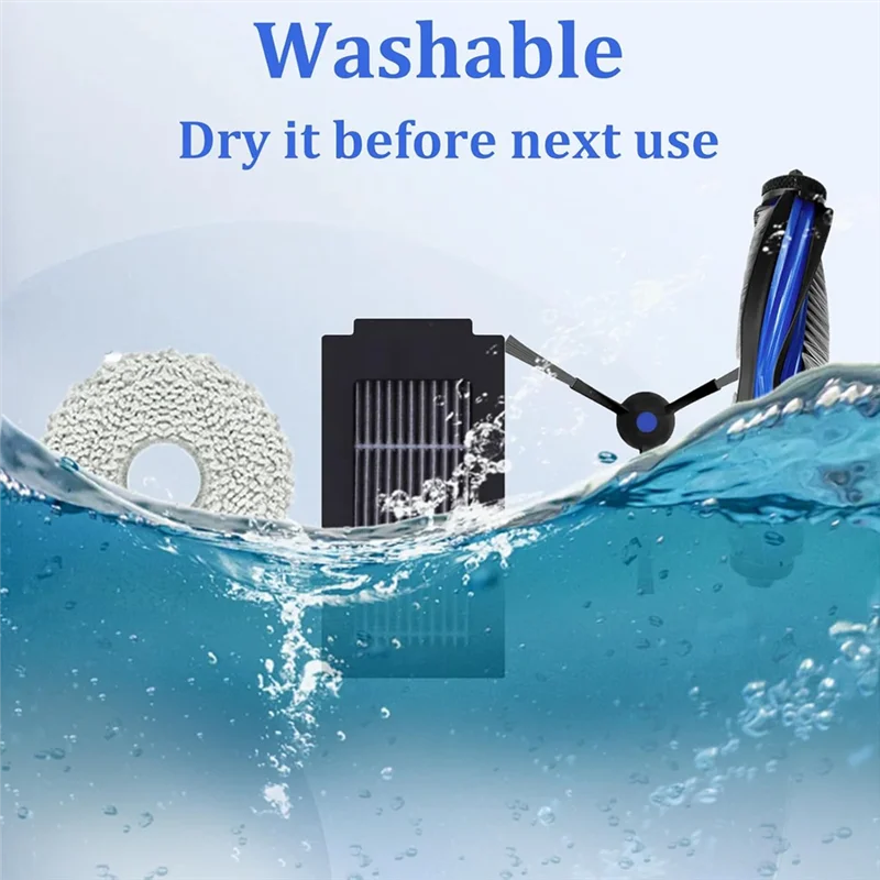 BAAO-Per Ecovacs Deebot T50 Max/T50 Pro/T50 Omni/T50 Pro Omni/T50 Max Pro Aspirapolvere Spazzola laterale principale Filtri Mop Sacchetto per la polvere