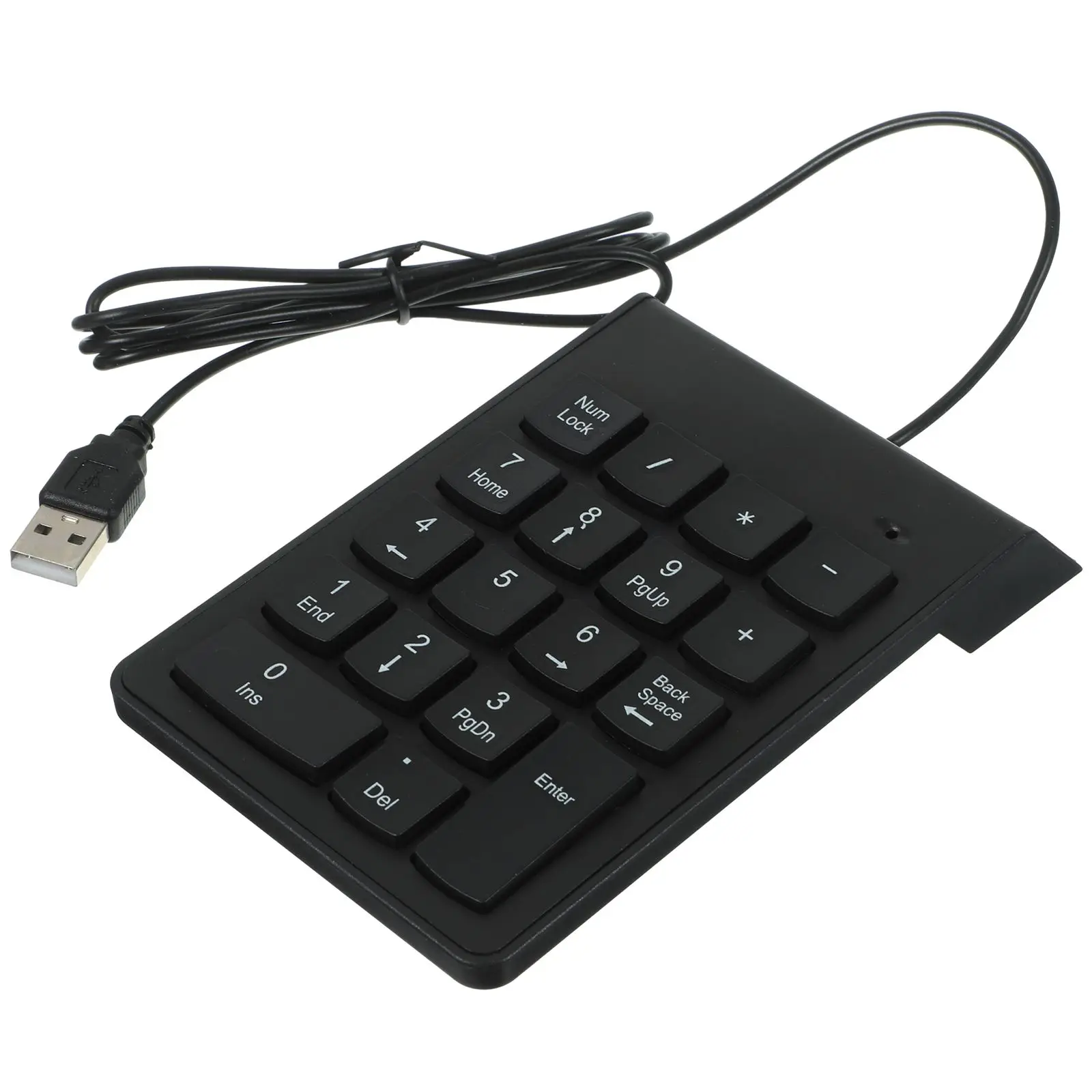 

19 Key USB Wired Numeric Keypad Number Pad for Laptop Portable Mini Keyboard Black Durable Efficient Finance Banking