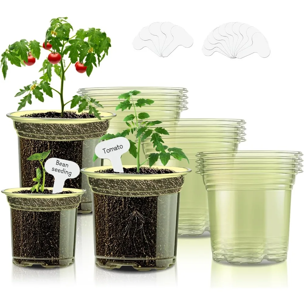 

Nursery Pots for Plants 5/4/3.5 Inch Durable Plastic Seed Starter Orchid Pots with Drainage Holes Flower Pot for T