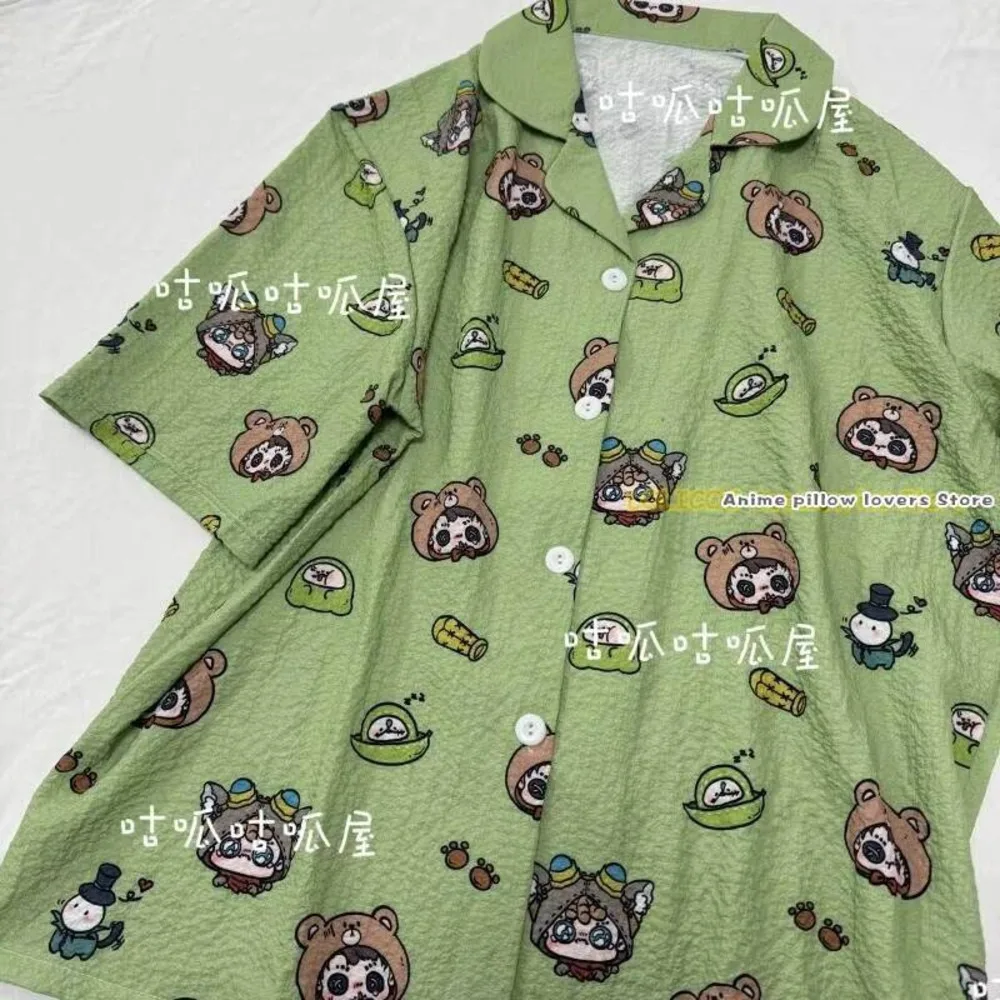 

Anime Identity Ⅴ Naib Subedar Jack Sleepwear Casual Short-Sleeved Tops Shorts Pyjamas a Set Student Costume Summer Tee