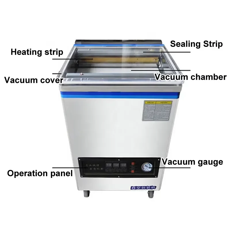 for AS360 Semi Automatic Vacuum Sealer Machine Single Chamber Plastic Bag Packing Device for Small Business Food Storage