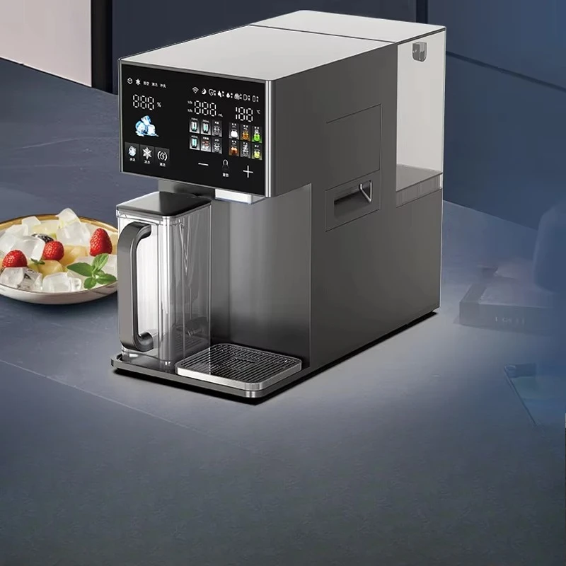 Reverse Osmosis water purifier countertop ice maker requires no installation Household water purifier with ice output blocks