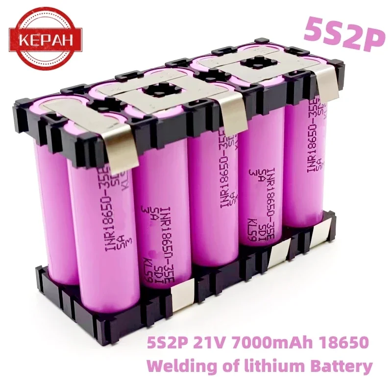 2 s1p 3 s2p 4 s1p ~ 5 s2p 6 s2p 18650-35E pacco batteria personalizzato 18650-35E saldatura batteria 3500mAh / 7000mah batteria da 7.4V a 25.2v