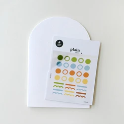 Suatelier Plain Decor Stickers No.1670 1671 1672 Korean Cute Dot Circle Remark Label Planner Diary Journal Craft Supplies