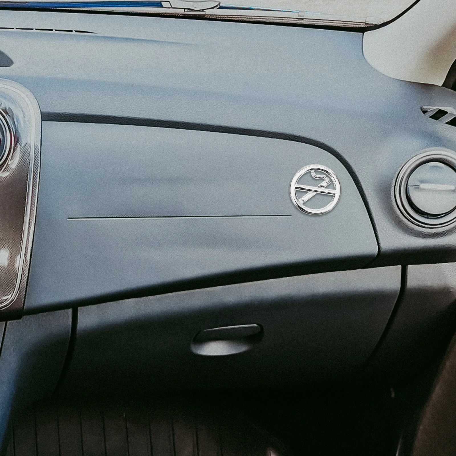 ملصق سيارة ثلاثي الأبعاد ذاتي اللصق لسيارة لوحة القيادة تحذير السلامة علامة السلامة المرورية ممنوع التدخين علامة السيارة