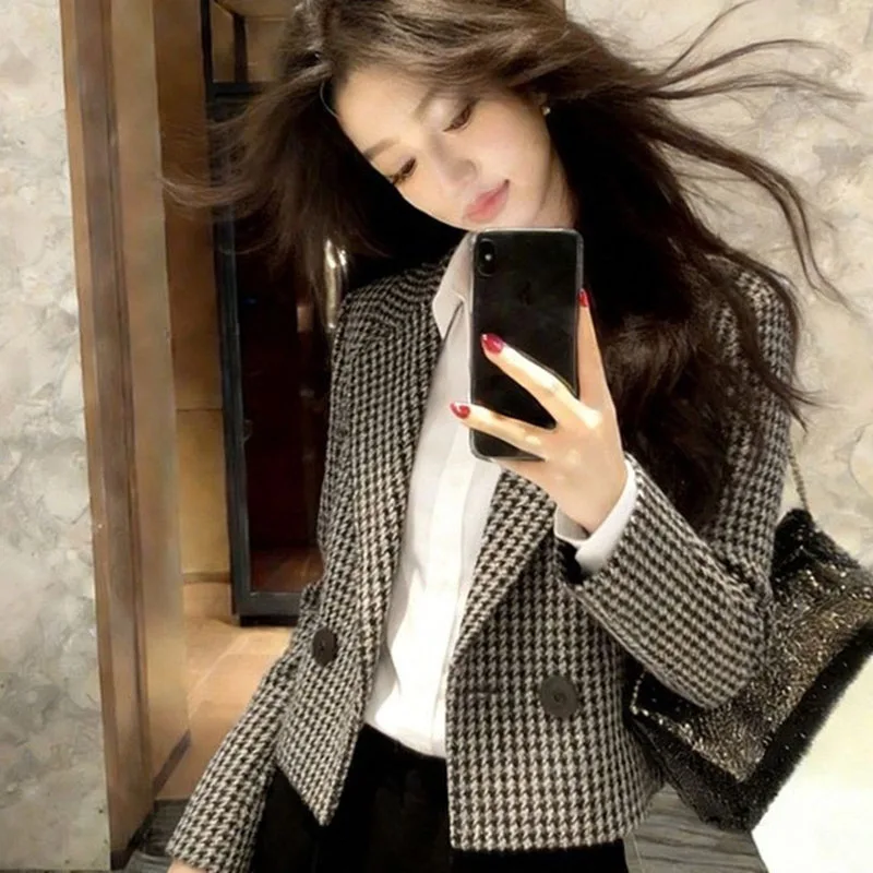 2026 Spring Autumn New Coat for Women Beautiful Short Style Small Fragrance Thousand Birds Especially Suitable Jacket Outerwear