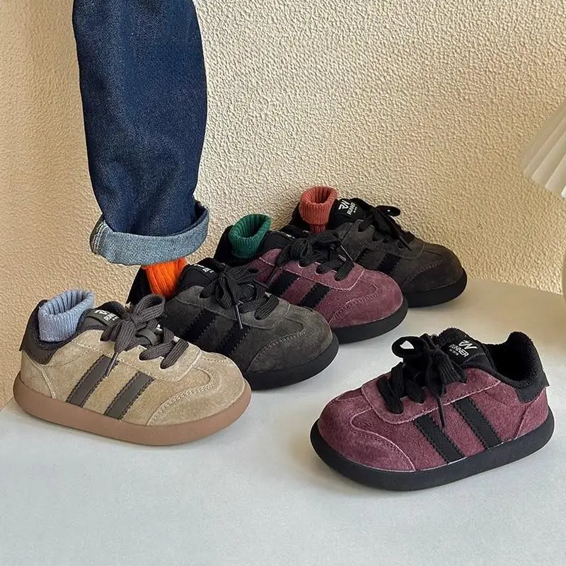 Children Baby Casual Sneakers 2025 Autumn/winter Fashion Kids Sport Girls Boys Comfortable Anti Slip Warm Outdoors Running Shoe
