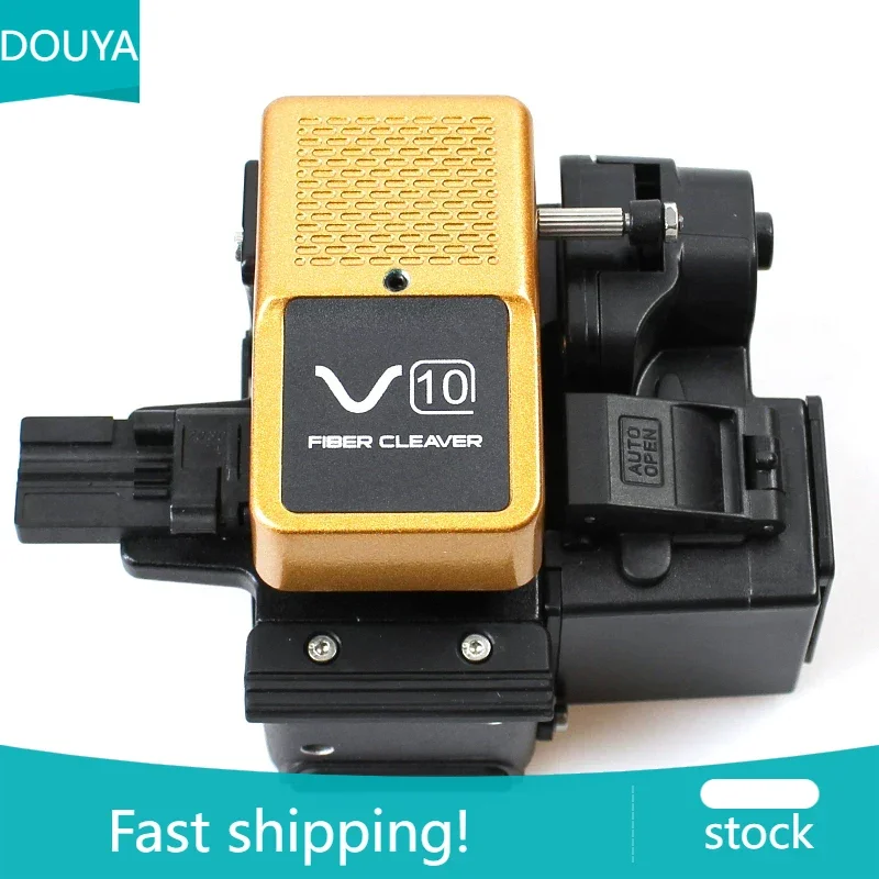 2026 New V10 Fully Automatic Fiber Optic Cleaver One-step FTTH Cutting Knife Press Fiber Cleaver V10 with fiber scrap collector