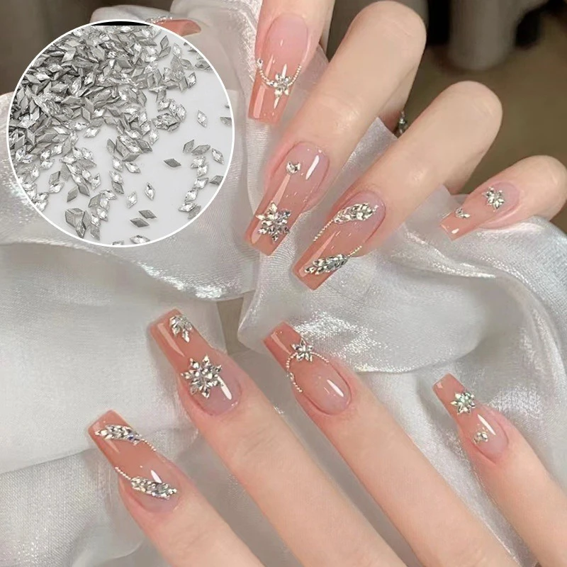 50 sztuk mały rozmiar 3D cyrkon kształt markizy Nail Art Rhinestone Charms klejnot kamienie akcesoria ozdoby do paznokci materiały eksploatacyjne