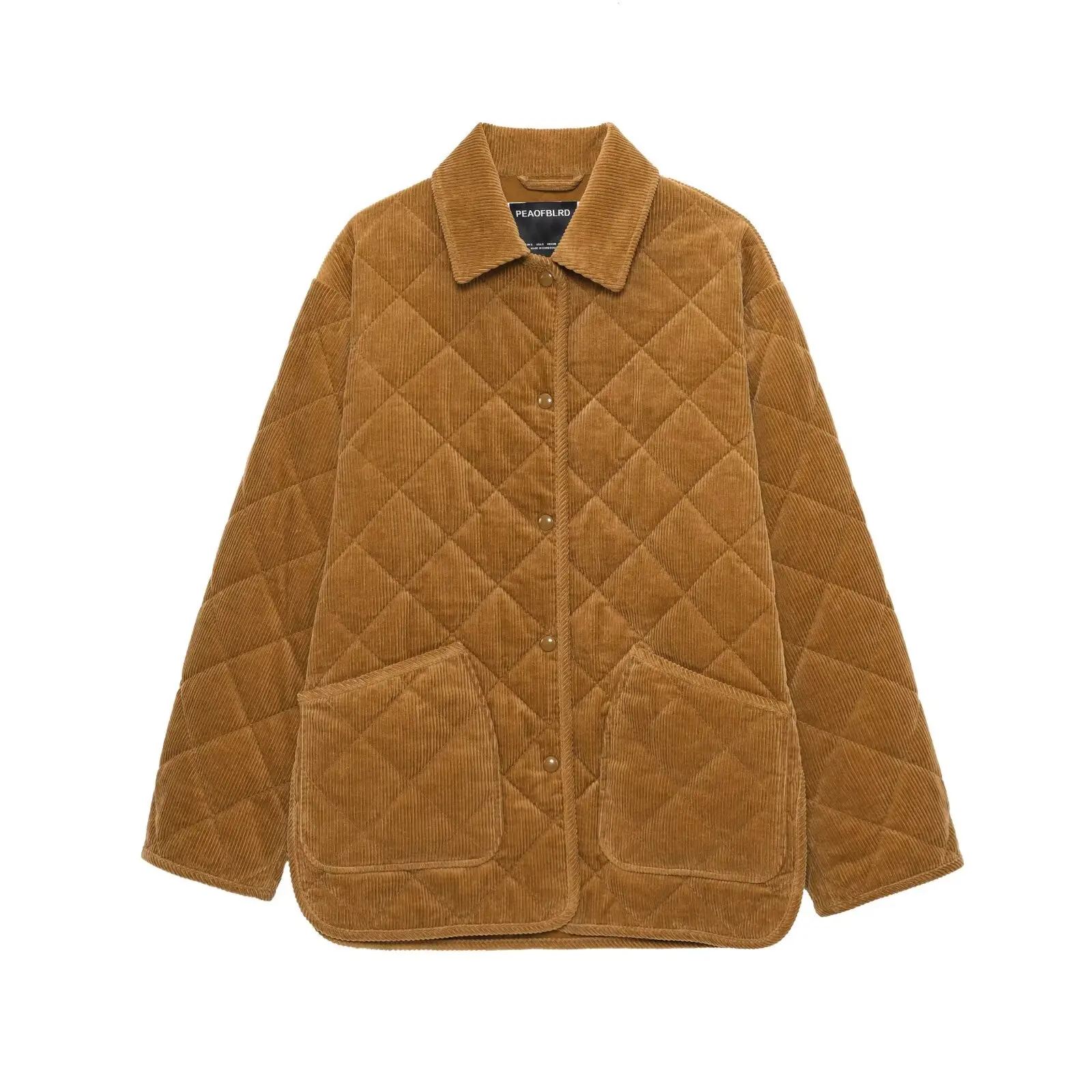 Bsay veludo manga longa 2025 outono novo produto moda coreana solto retro diamante grade design jaqueta casaco feminino