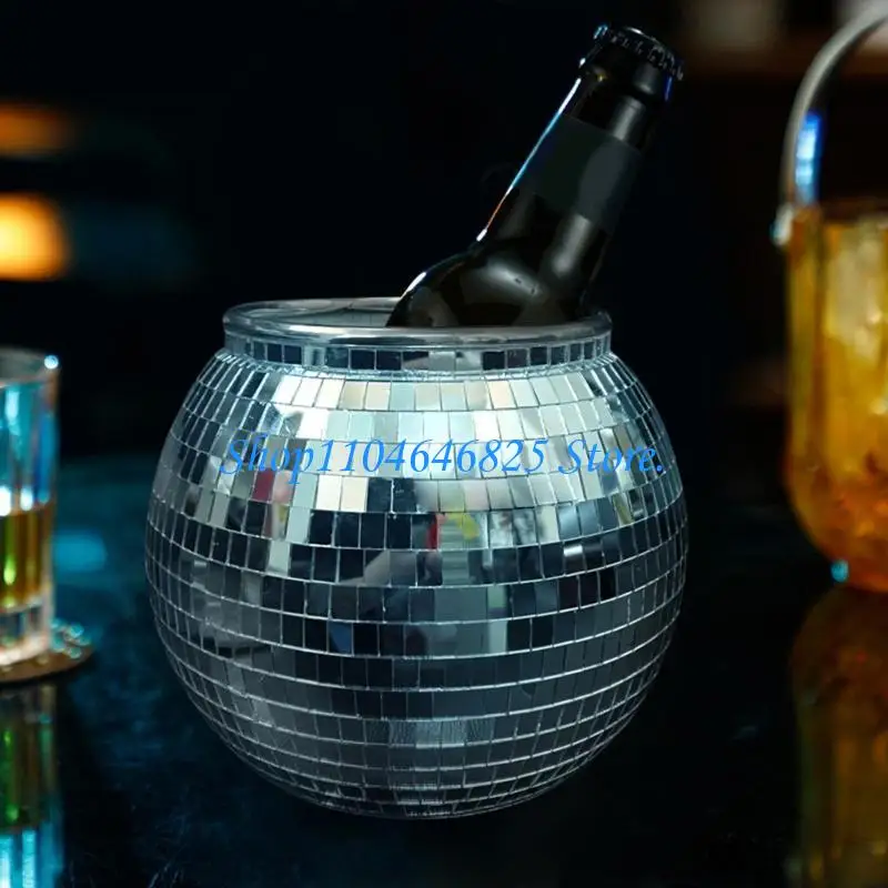 Beverage Tub Discos  Mirrored Ice Bucket Champagnes Bucket Party Decorations