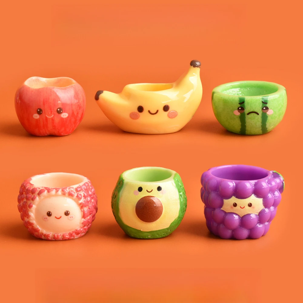 100pcs Kawaii Simulation Mini Succulent Flower Pot Resin Charms DIY for Keychain Fairy Garden Landscape Dollhouse Accessories