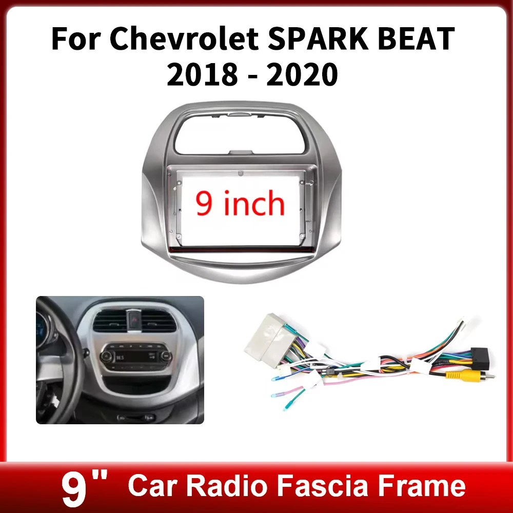 

9 Inch Car Radio Fascia Frame Adapter For Chevrolet SPARK BEAT 2018-2020 Car Radio Fas Dash Fitting Panel Kit 2Din Head Unit Pan