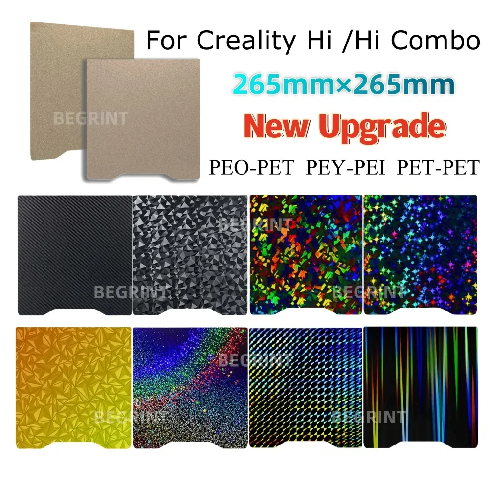 

For Creality Hi Build Plate Double Sided PET PEO PET PEI Heat Bed Spring Steel Sheet For Creality Hi Combo 3D Printer Parts