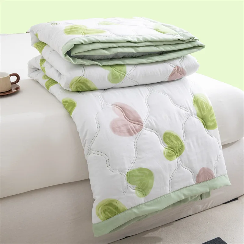 Ins Skin Friendly Brushed Washed Cotton Summer Cool Minimalist Student Dormitory Single Air-Conditioning Thin Blanket