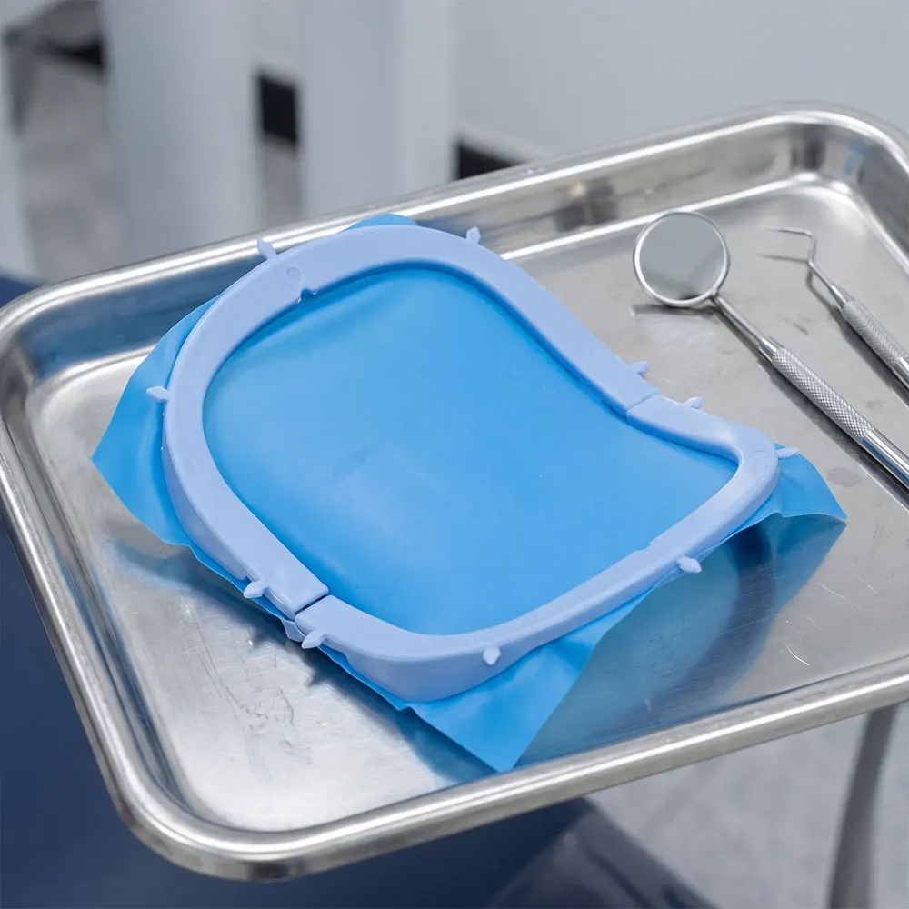 1pc Dental Rubber Dam Frame Plastic Foldable Rubber Dam Clamp Holder Dentistry Rubber Barrier Bracket Dentist Instrument Tools
