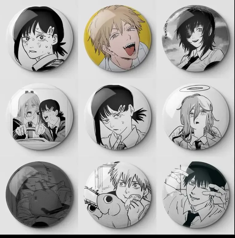 Chainsaw Man Archive On Soft Button Pin Customizable Badge Gift Cartoon Funny Hat Collar Metal Women Lover Cute Lapel Pin Brooch