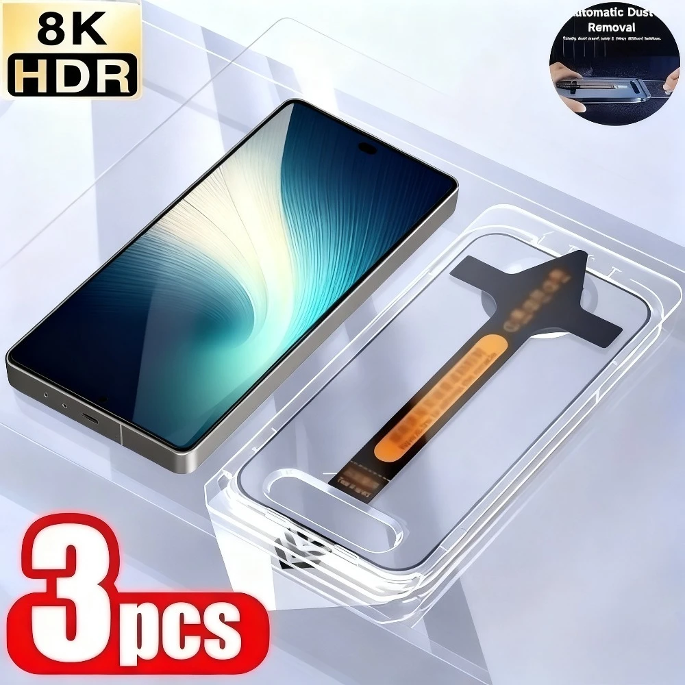 

3Pcs Ultra Clear Screen Protector for Samsung Galaxy S25 S24 Ultra S23 S22 S21 Plus S23 S24 S25 FE One Click Installation Glass