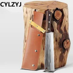 Forged Hatchet Butcher Knife Thickened Big Bone Chopping Wood Cutting Tree Knife Farmers Bamboo Slasher Bamboo Pruning Knife