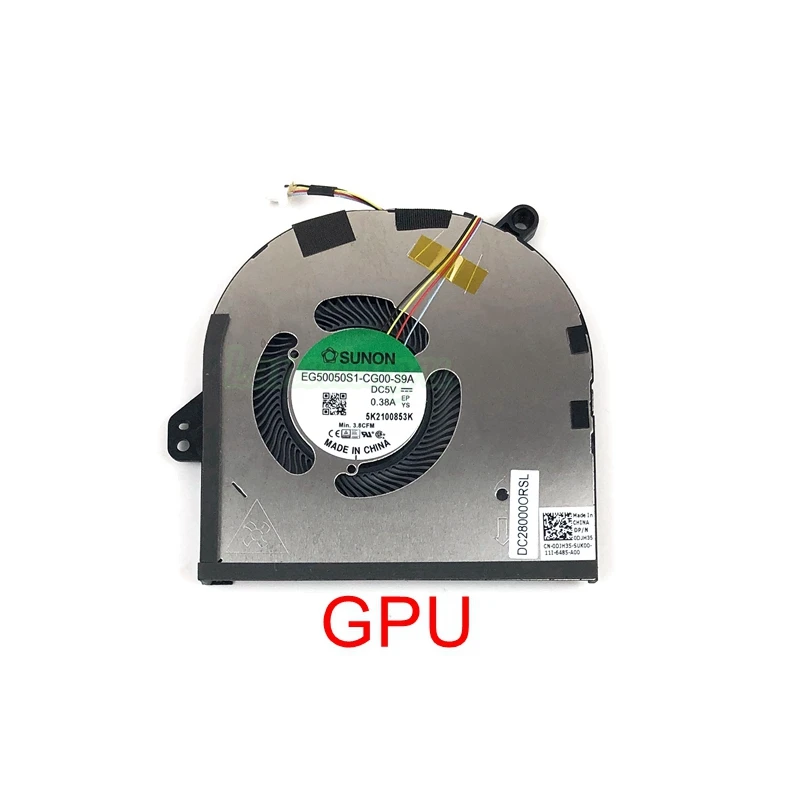 Ventilador de refrigeración GPU para ordenador portátil, enfriador para Dell Precision 5550, XPS 15, 9500, EG50050S1-CG30-S9A, EG50050S1-CG00-S9A, 009RK6, nuevo