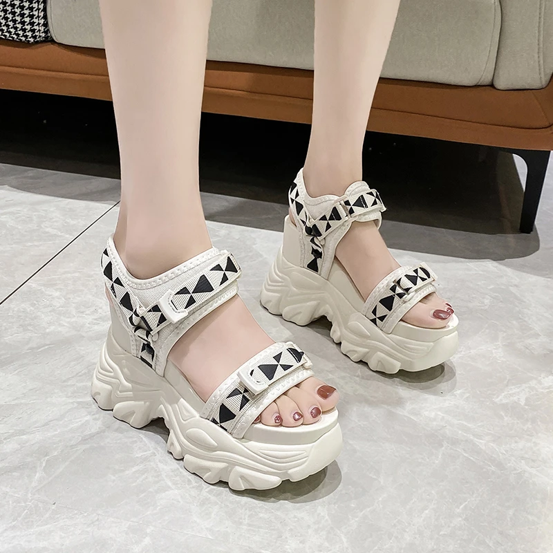 New 2022 Summer Women Platform Sandals Open Toe Wedges High Heels Thick Bottom Beach Shoes Woman Casual Comfort Chunky Sandalias