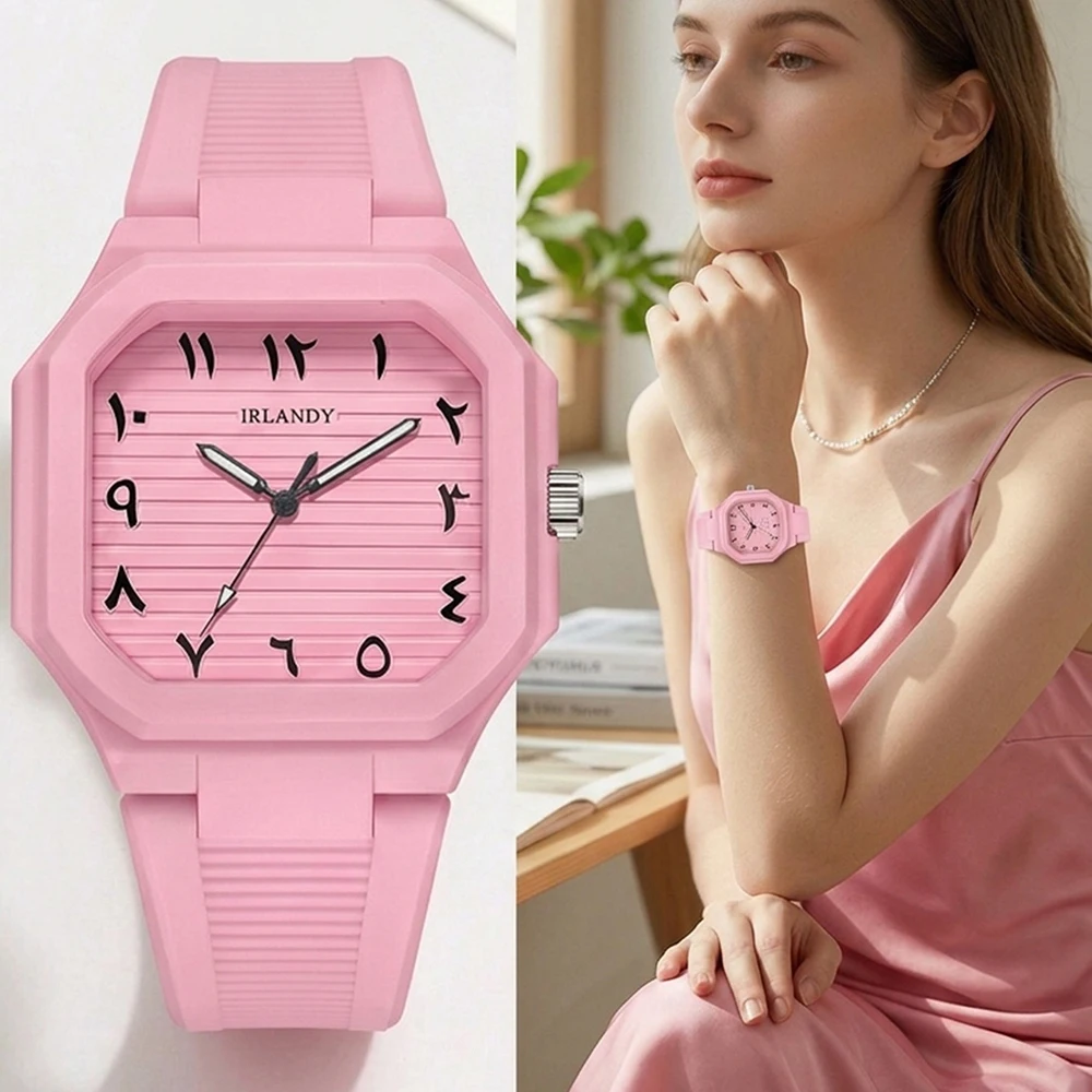Travel Accessories Pink - 1Pcs Jam Tangan Perhiasan Unisex Aksesoris