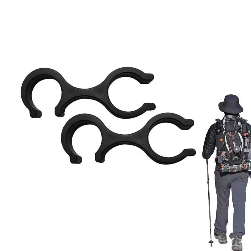 2Pcs Quick Release Trekking Pole Clips MOLLE Compatible Backpack Mount Holder for Outdoor Hiking Ski Poles Storage