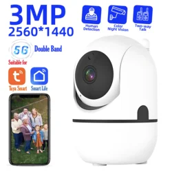 5G Tuya 2MP/3MP WiFi Smart IP Camera AI Human Detect Color Night Vision Surveillance Camera Smart Life Baby Monitor Smart Home