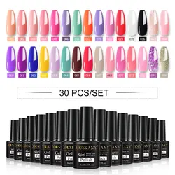 MOSKANY 20/30PCS UV Gel Nail Polish Set Semi Permanent Nails Polish Varnish Soak Off Nail Art Lacquers Base Top Coat Kit