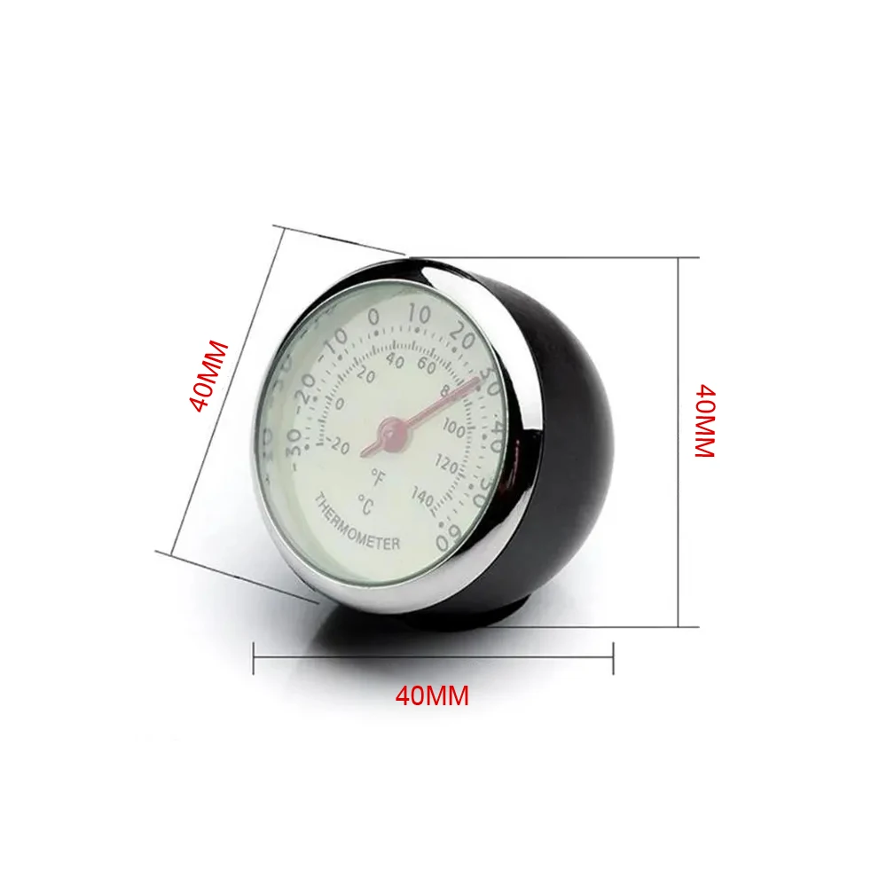 1pc Universal Car Luminous Hygrometer Car Dashboard Decorative Thermometer Car Instrument Panel Watch Auto Interior Accessories