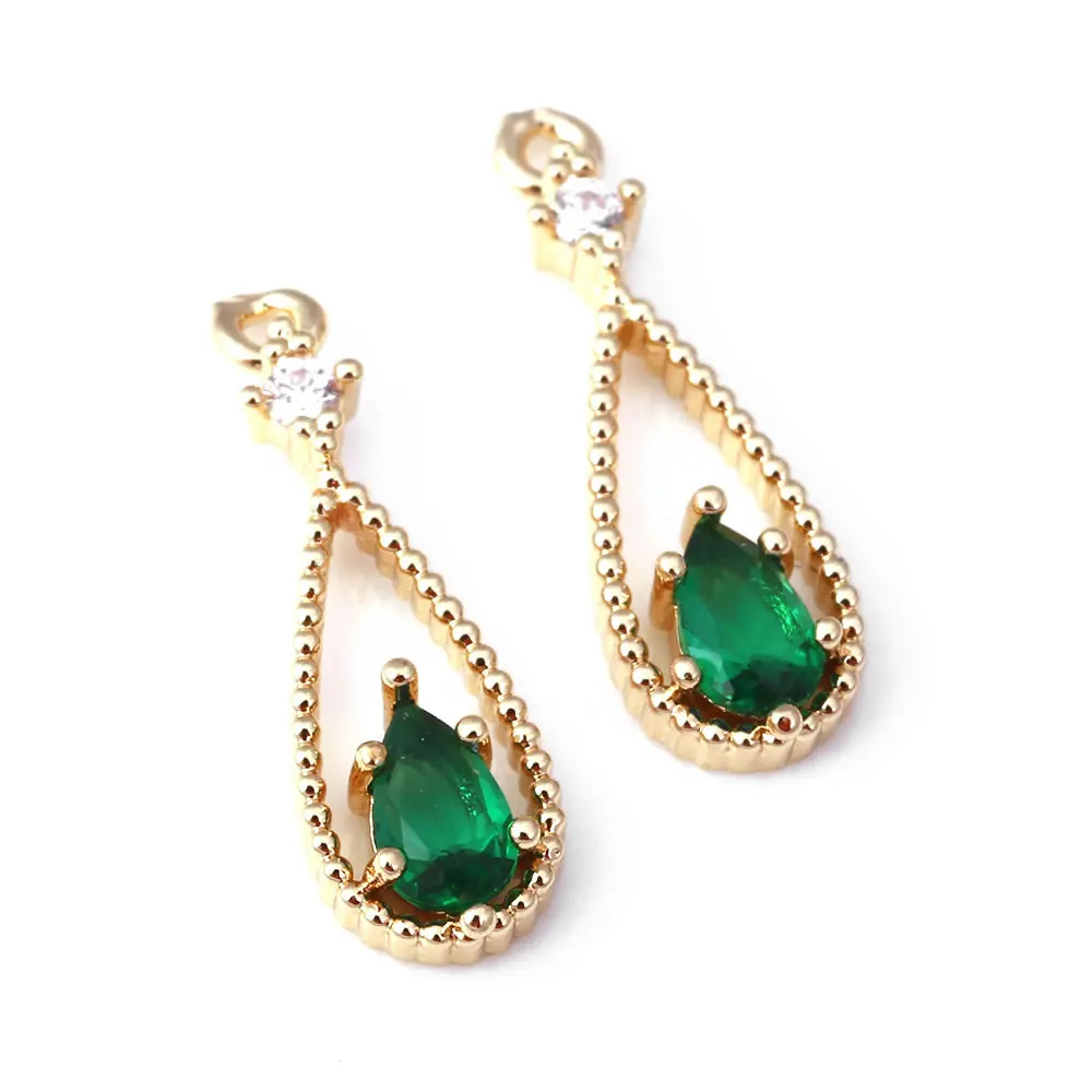 10PCS 18K Gold Color Drop Shape Charms Pendants High Quality Necklace Earrings Diy Jewelry Accessories Rosediy official-website - Image 4
