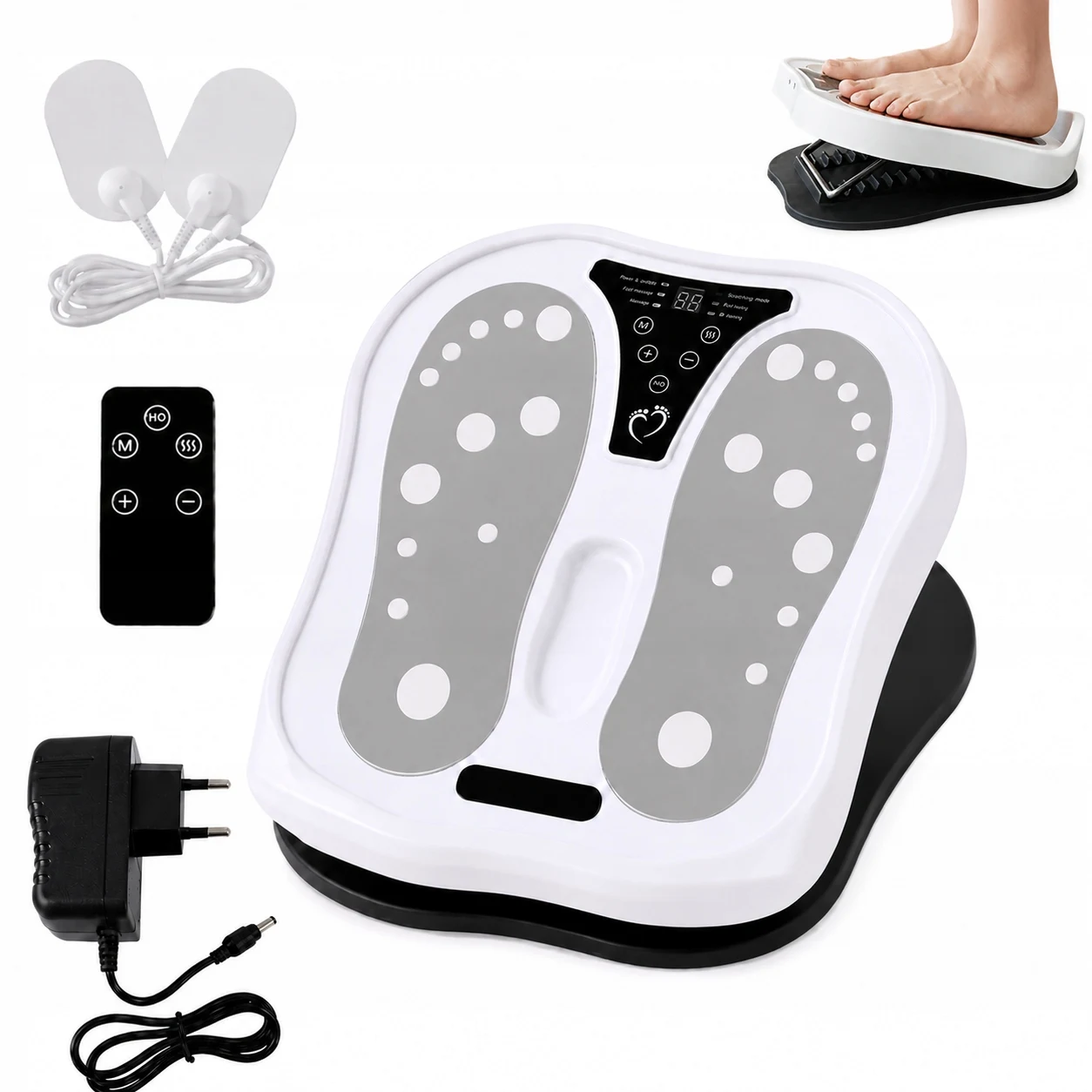Masseur électrique pour les pieds EMS, améliore la circulation sanguine, soulage la douleur + télécommande