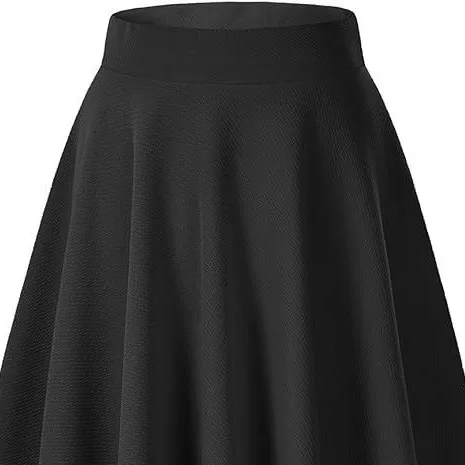 New Women's plus Size Midi A-Line Skirt Elastic Slimming  Color High Waist Umbrella Skirt Cross-Border Fashion Commute
