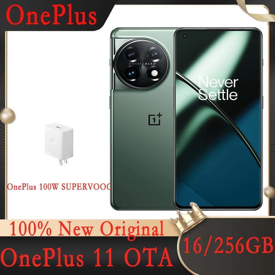 OnePlus 11 5G Smartphone, OTA Oxygen OS 6.7” Snapdragon 8 Gen 2 50MP Sony IMX890 NFC 16/256GB 100W SUPERVOOC Mobile Phone