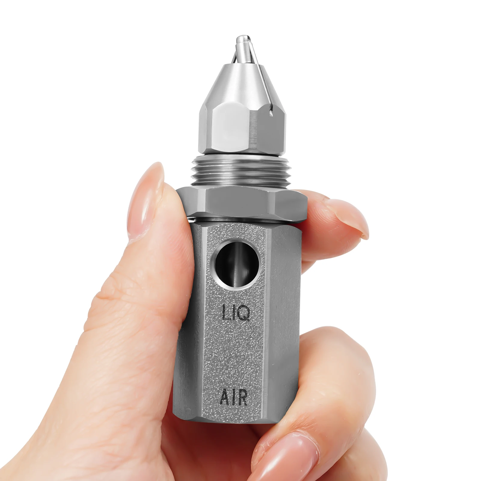 فوهة بالموجات فوق الصوتية للضباب الجاف فائقة الدقة - 80 °   زاوية رش، 2.95 × 0.49 بوصة (مدمجة)، 0.42 رطل (خفيف الوزن)، سهل التركيب/النظيف